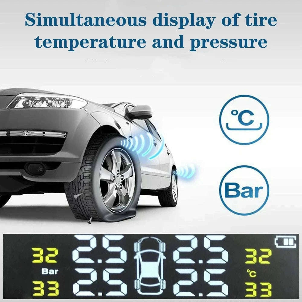 Solar TPMS Tire Pressure Monitoring System with External Sensors-G External