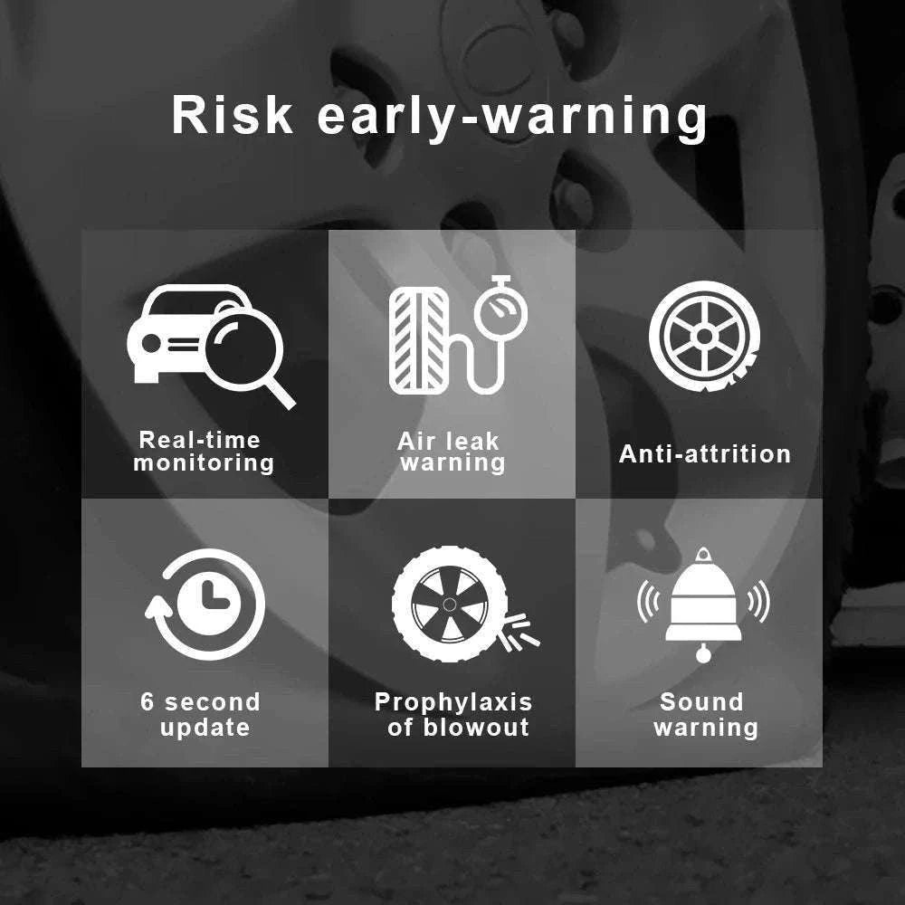 Solar TPMS Tire Pressure Monitoring System with External Sensors-G External
