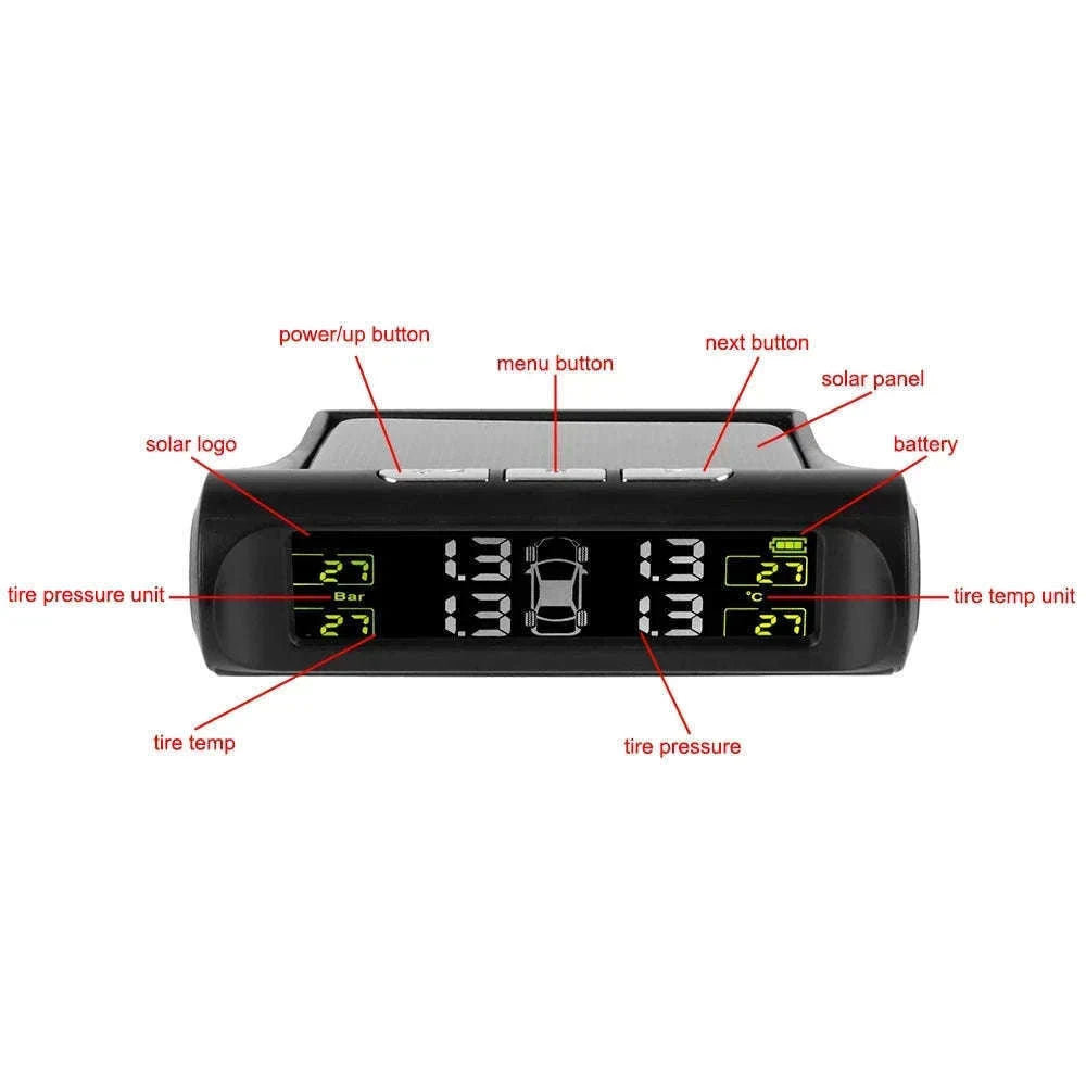 Solar TPMS Tire Pressure Monitoring System with External Sensors-G External