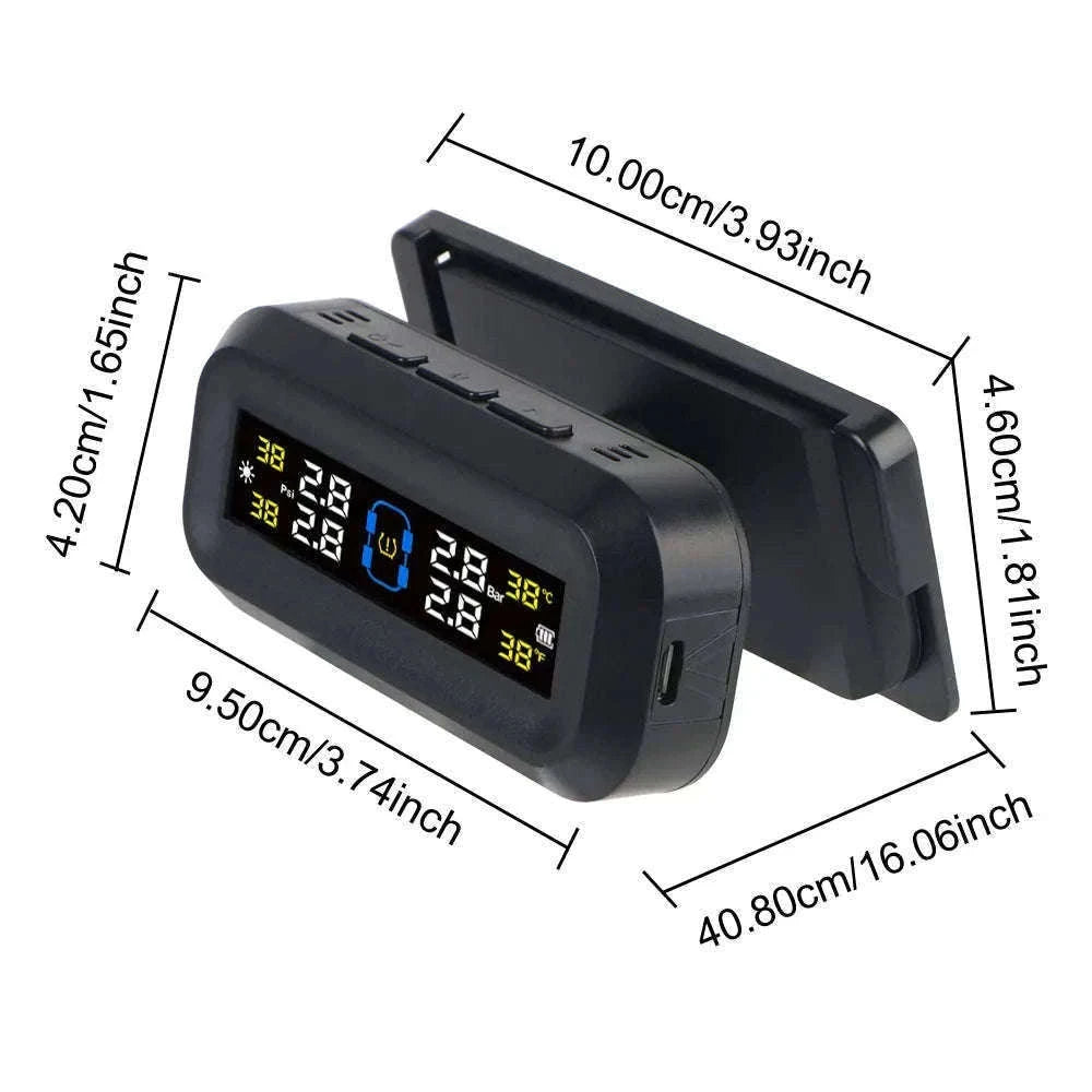 Solar TPMS Tire Pressure Monitoring System with External Sensors-G External