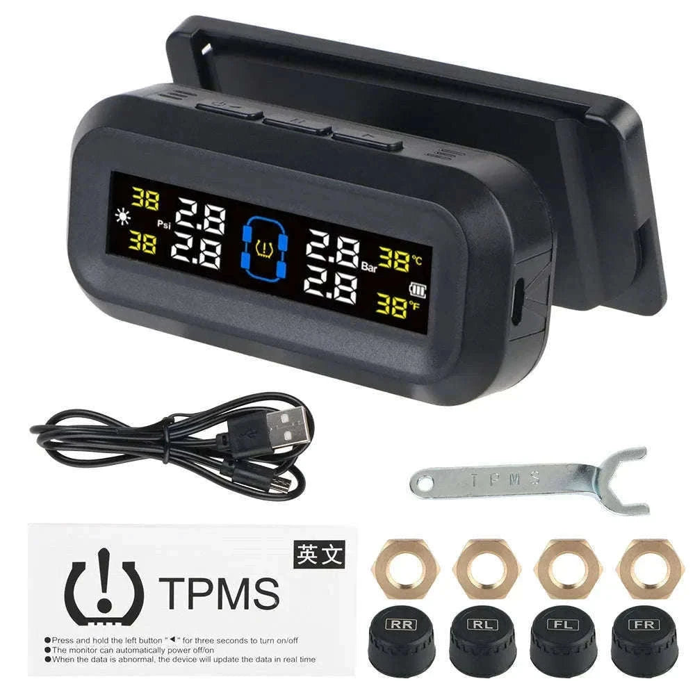 Solar TPMS Tire Pressure Monitoring System with External Sensors-G External