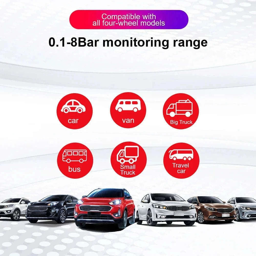 Solar TPMS Tire Pressure Monitoring System with External Sensors-G External