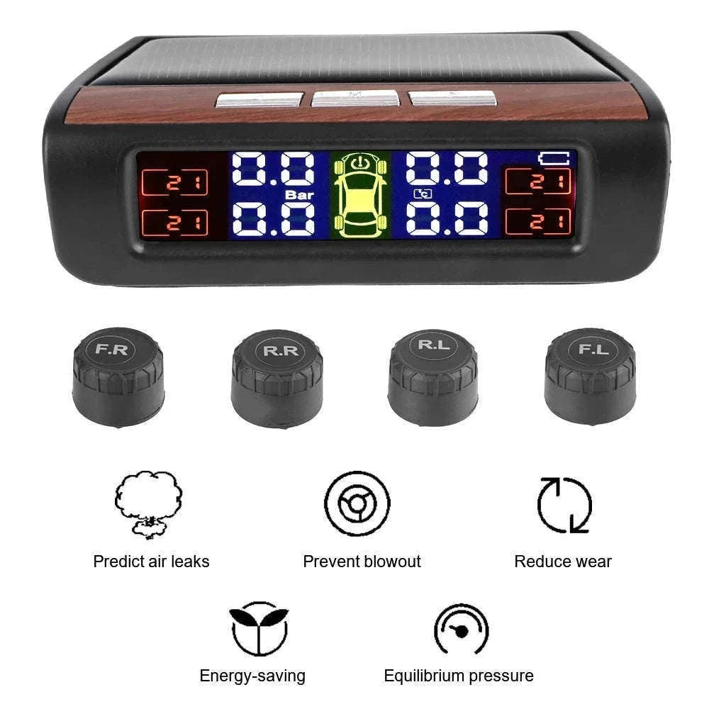 Solar TPMS Tire Pressure Monitoring System with External Sensors-G External