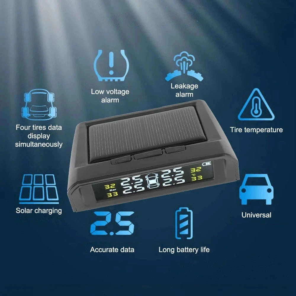 Solar TPMS Tire Pressure Monitoring System with External Sensors-G External
