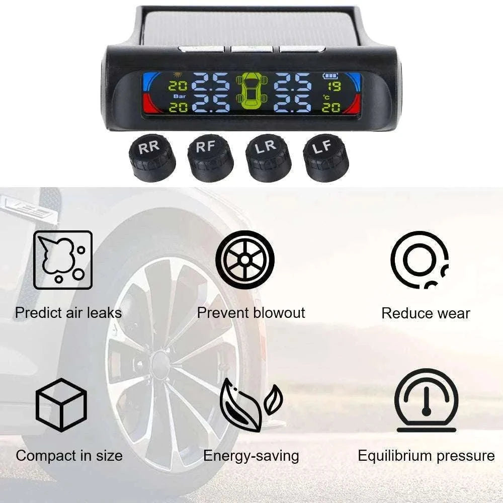 Solar TPMS Tire Pressure Monitoring System with External Sensors-G External