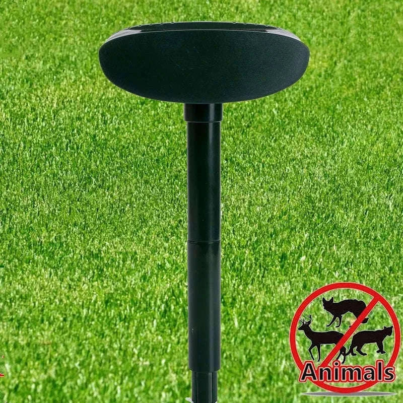 Solar Ultrasonic Animal Repellent for Garden Protection-Green