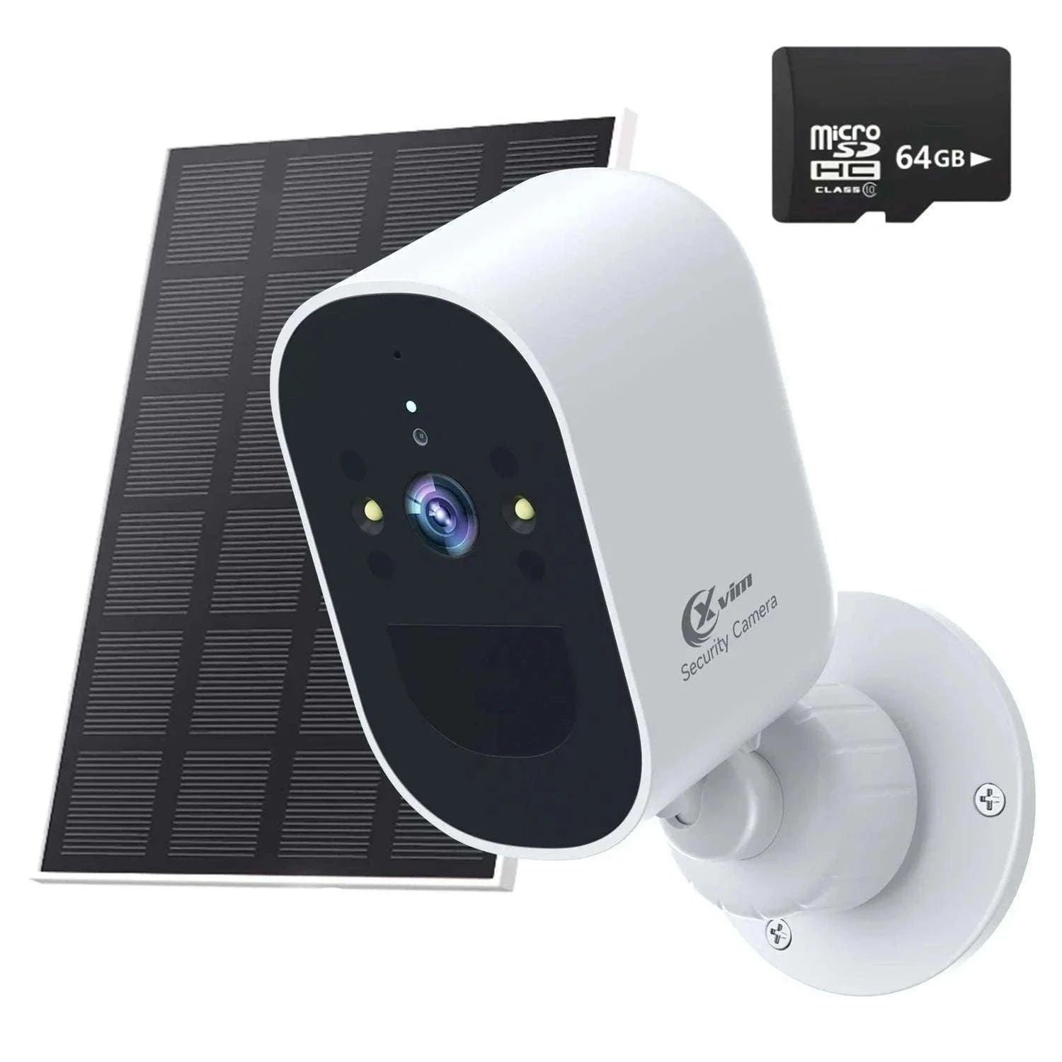 Solar WiFi Security Camera 1080P Outdoor with Night Vision & Alerts-NewCam NO Card / US Plug