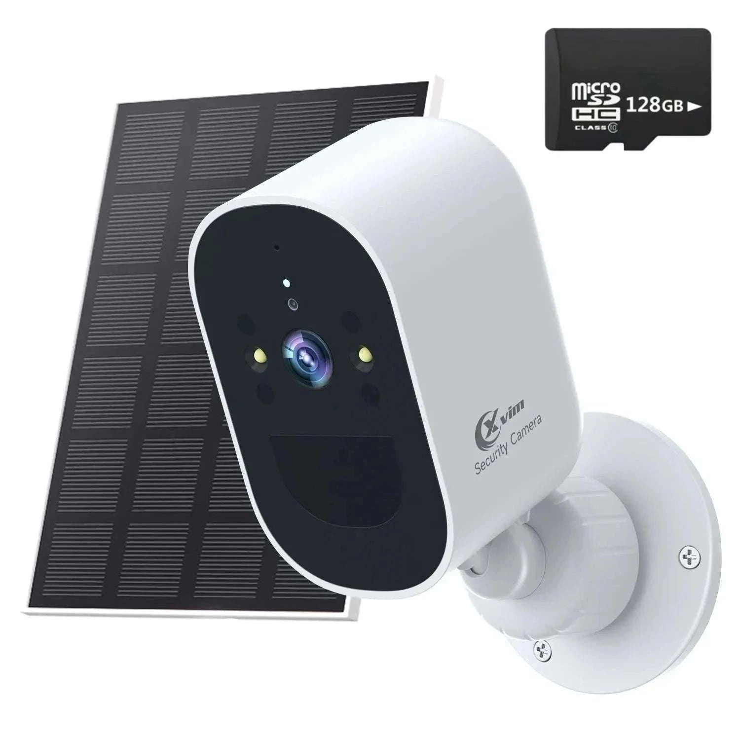 Solar WiFi Security Camera 1080P Outdoor with Night Vision & Alerts-NewCam NO Card / US Plug
