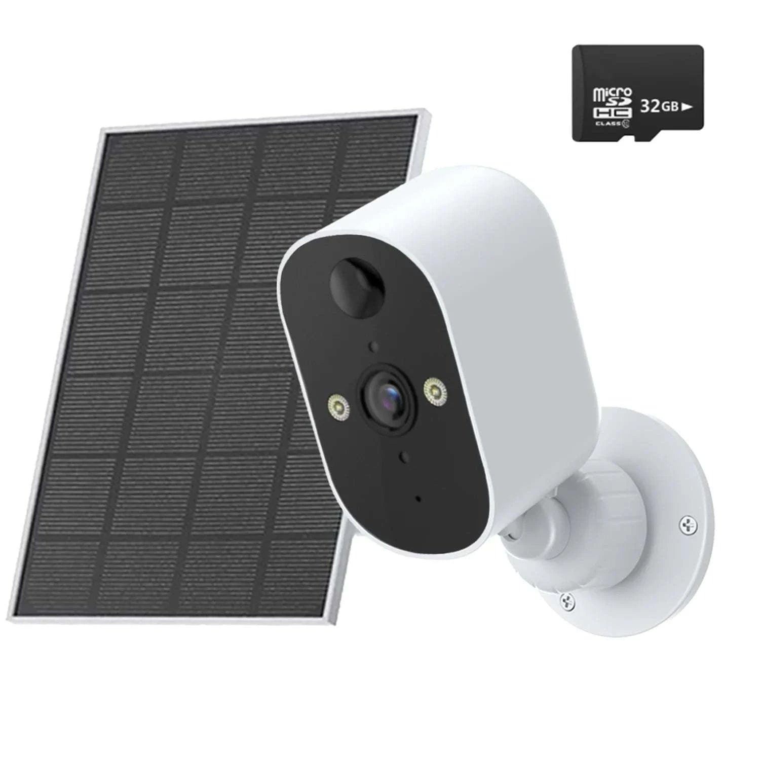 Solar WiFi Security Camera 1080P Outdoor with Night Vision & Alerts-NewCam NO Card / US Plug