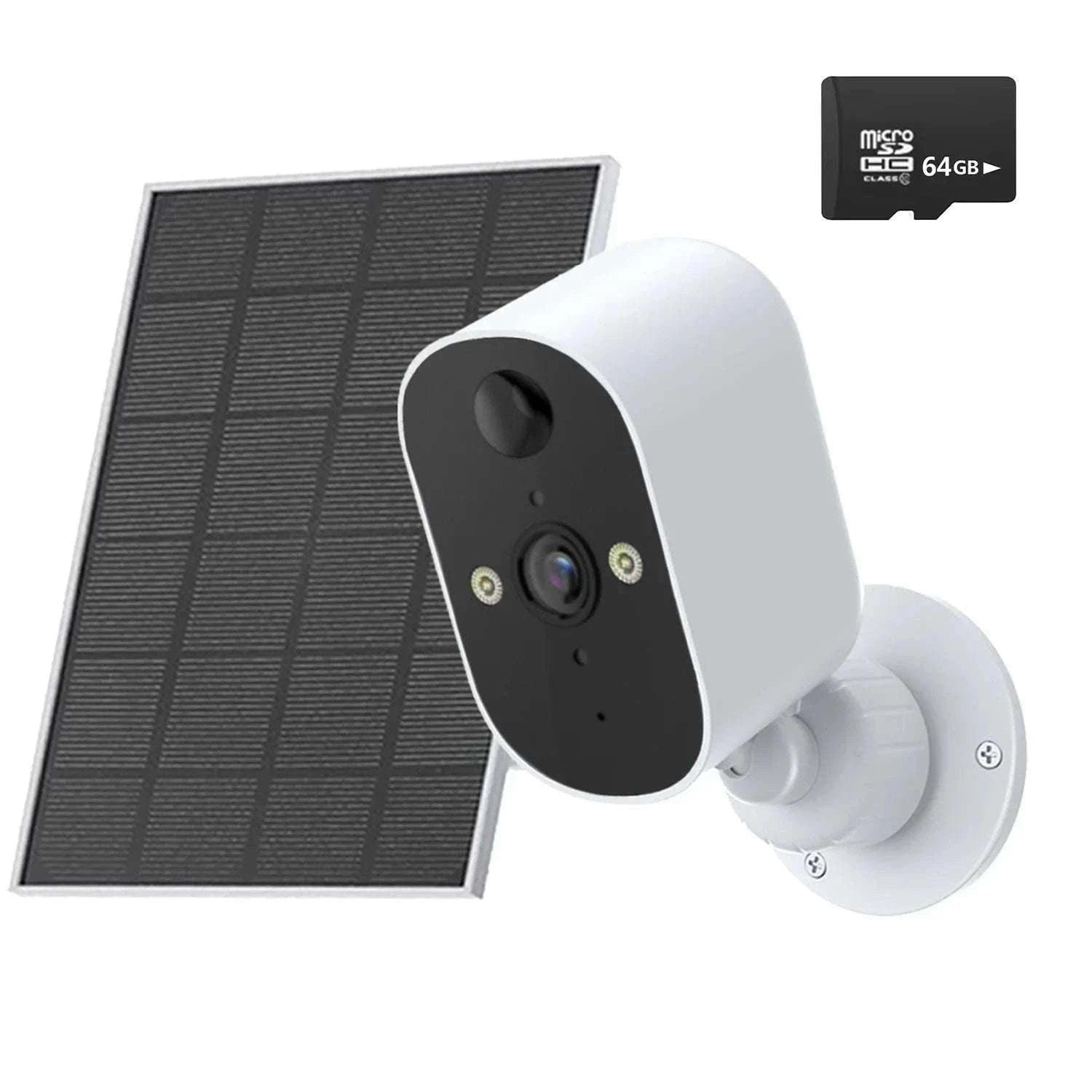 Solar WiFi Security Camera 1080P Outdoor with Night Vision & Alerts-NewCam NO Card / US Plug