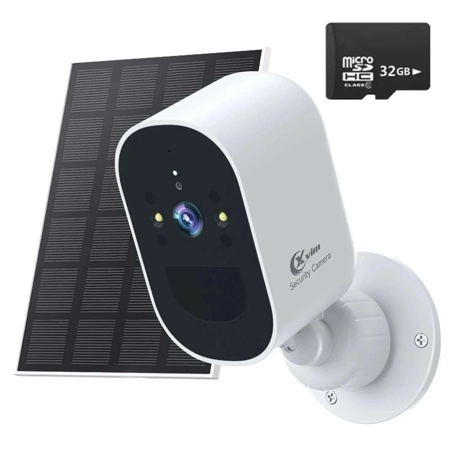 Solar WiFi Security Camera 1080P Outdoor with Night Vision & Alerts-NewCam NO Card / US Plug