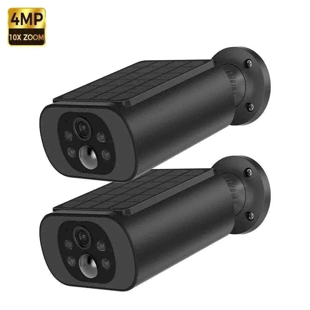 Solar WiFi Security Camera 2.5K AI Detection Night Vision IP67-Black / China Mainland