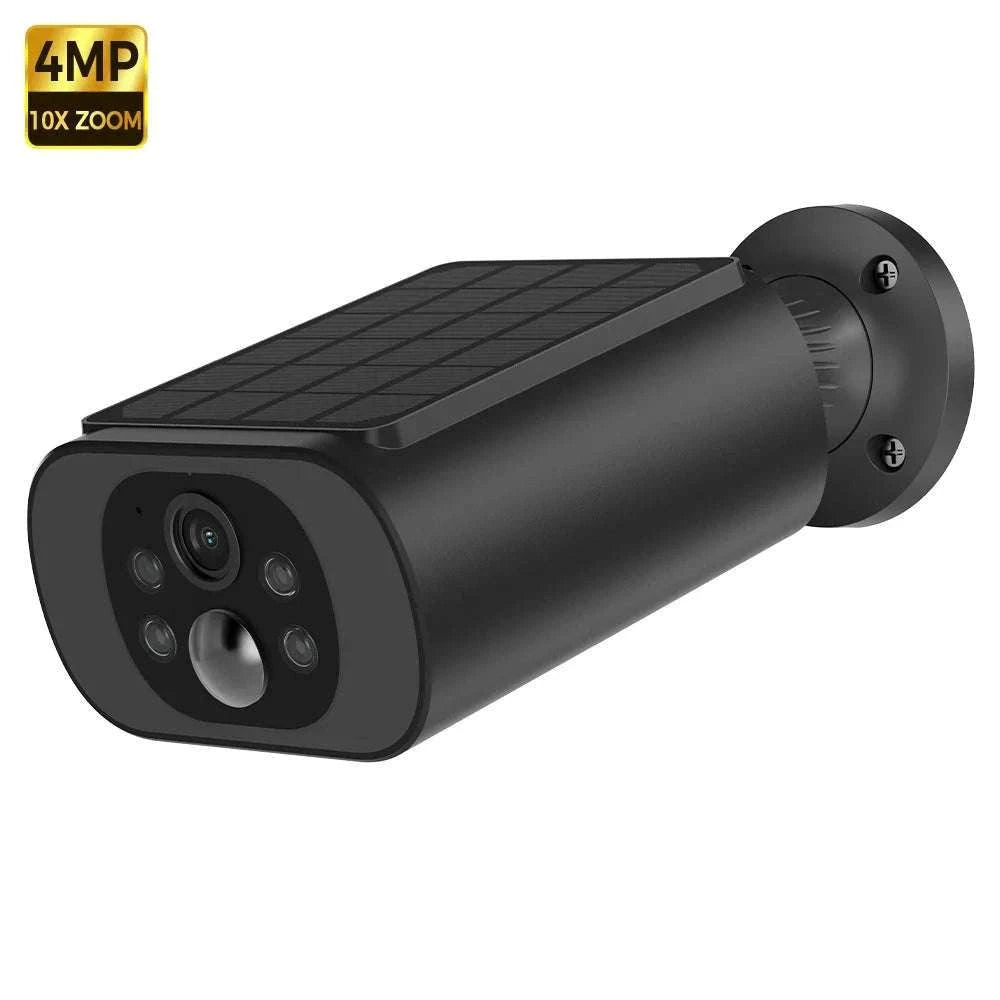 Solar WiFi Security Camera 2.5K AI Detection Night Vision IP67-Black / China Mainland