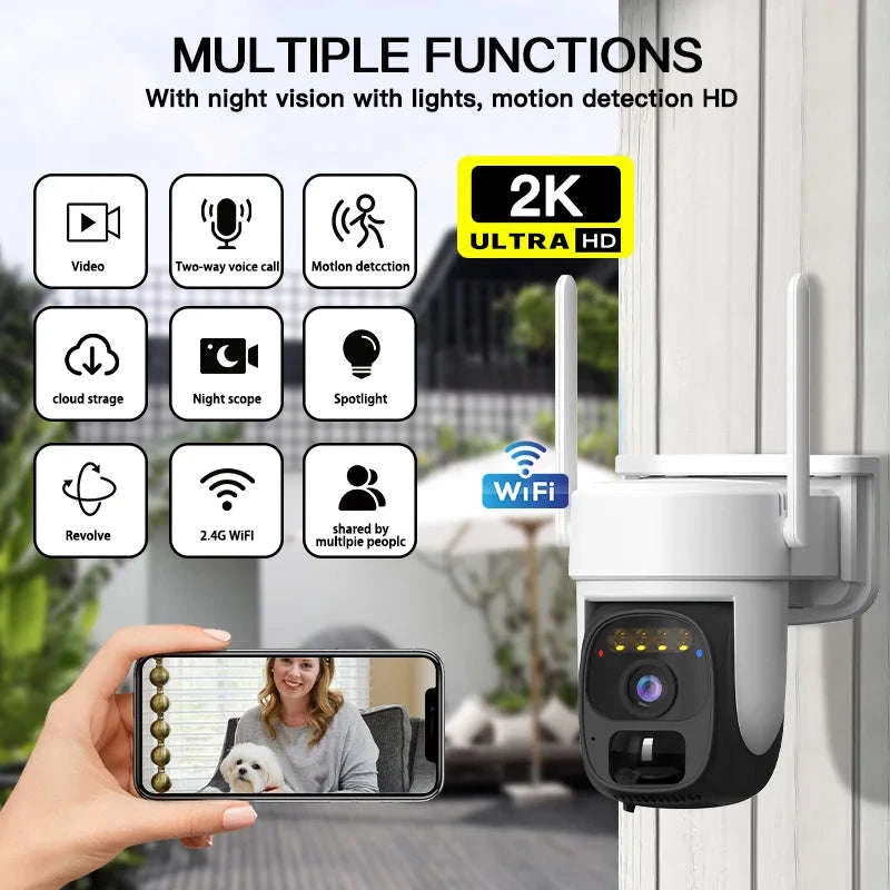 Solar WiFi Security Camera 360° Pan Tilt with Human Detection-WiFi NO Card / United States