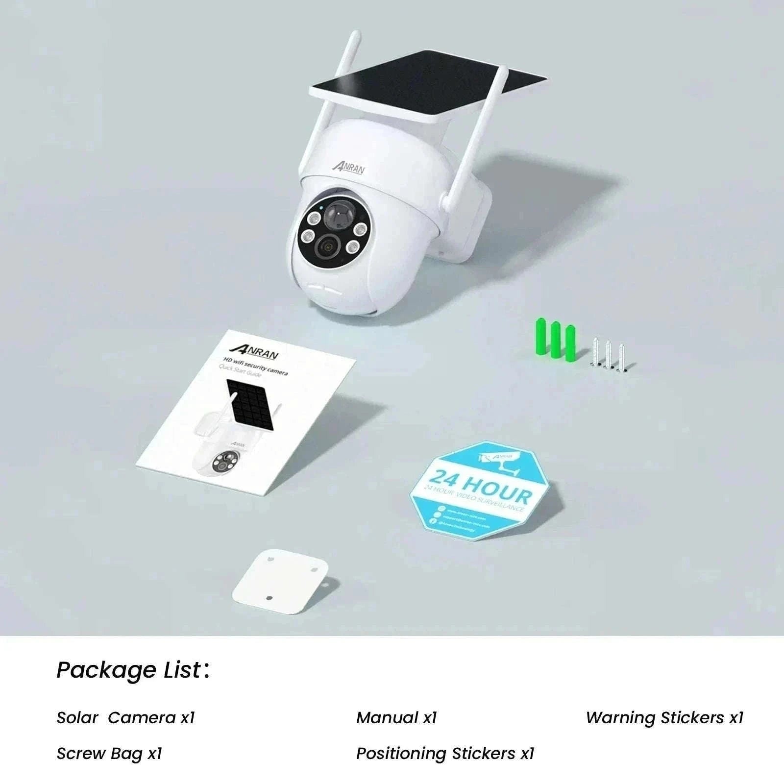 Solar WiFi Security Camera 3MP/5MP Outdoor PTZ Night Vision-1PC 3MP White  Cam / UNITED KINGDOM