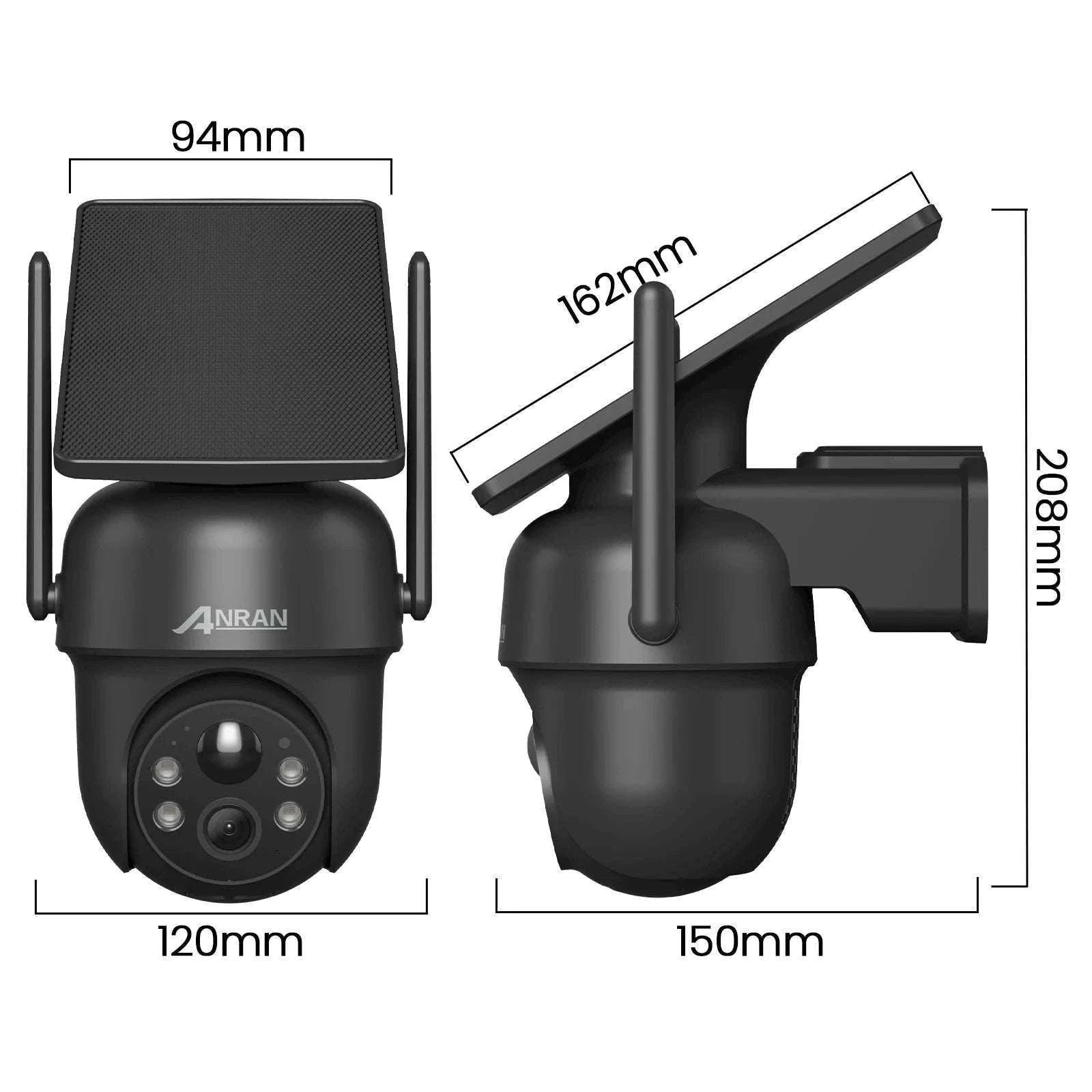 Solar WiFi Security Camera 3MP/5MP Outdoor PTZ Night Vision-1PC 3MP White  Cam / UNITED KINGDOM