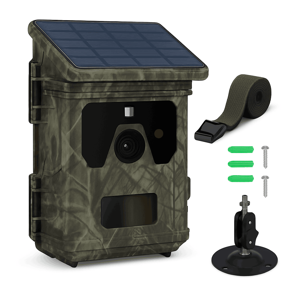 Solar Wildlife Trail Camera with 50MP Photos and 4K Video-Default Title
