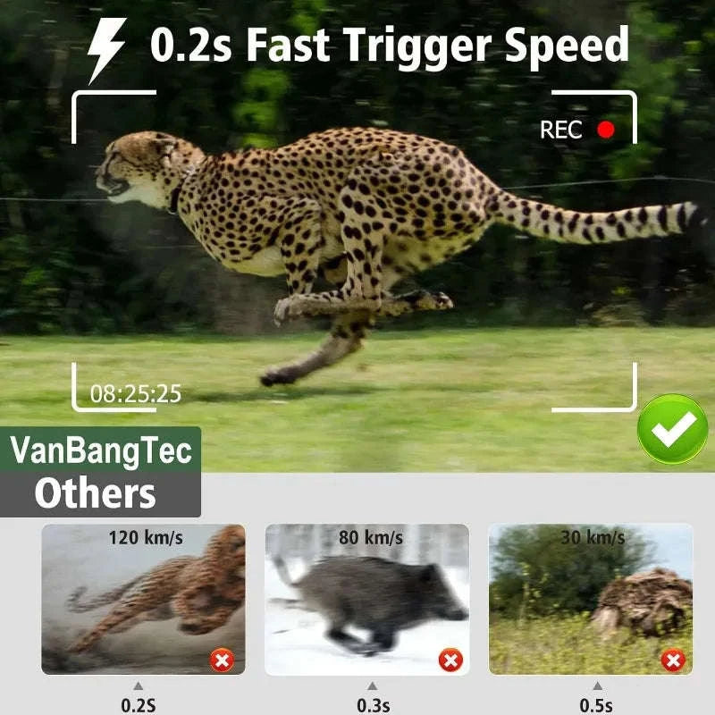 Solar Wildlife Trail Camera with 50MP Photos and 4K Video-Default Title