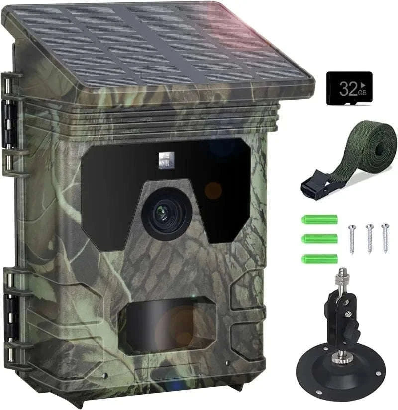 Solar Wildlife Trail Camera with 50MP Photos and 4K Video-Default Title