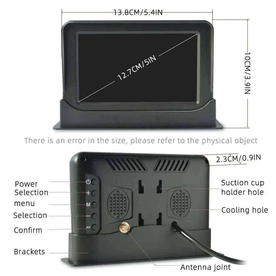 Solar Wireless Backup Camera with 5" HD Monitor-5in Monitor add Cam / CHINA