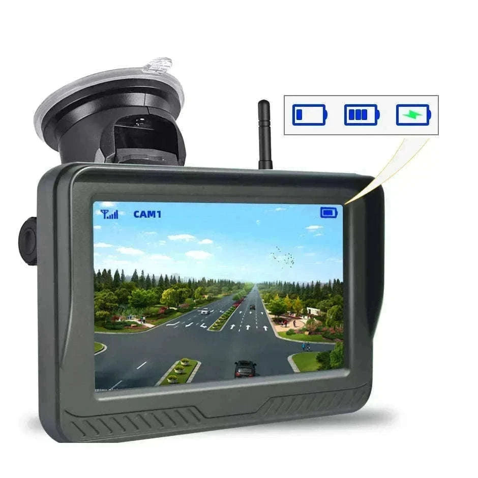 Solar Wireless Backup Camera with 5" HD Monitor-5in Monitor add Cam / CHINA