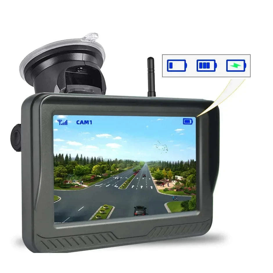 Solar Wireless Backup Camera with 5" HD Monitor-5in Monitor add Cam / CHINA