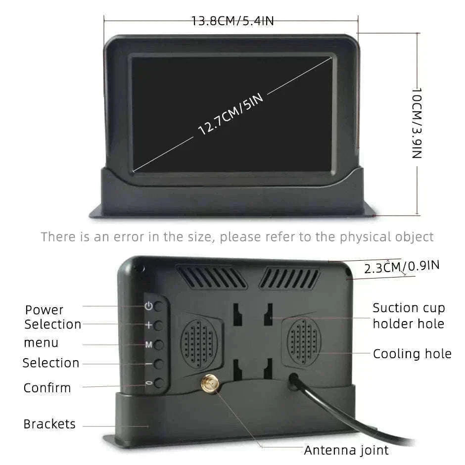 Solar Wireless Backup Camera with 5" HD Monitor-5in Monitor add Cam / CHINA