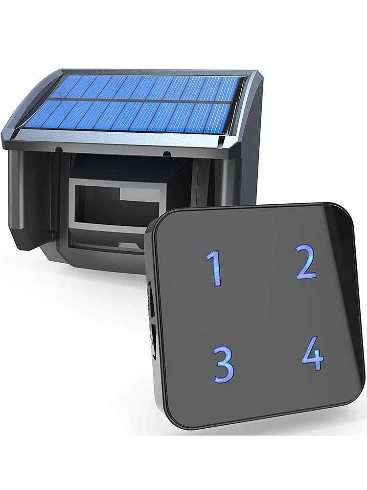 Solar Wireless Driveway Alarm System with 400m Range Motion Sensor-KIT1 / EU Plug / Poland