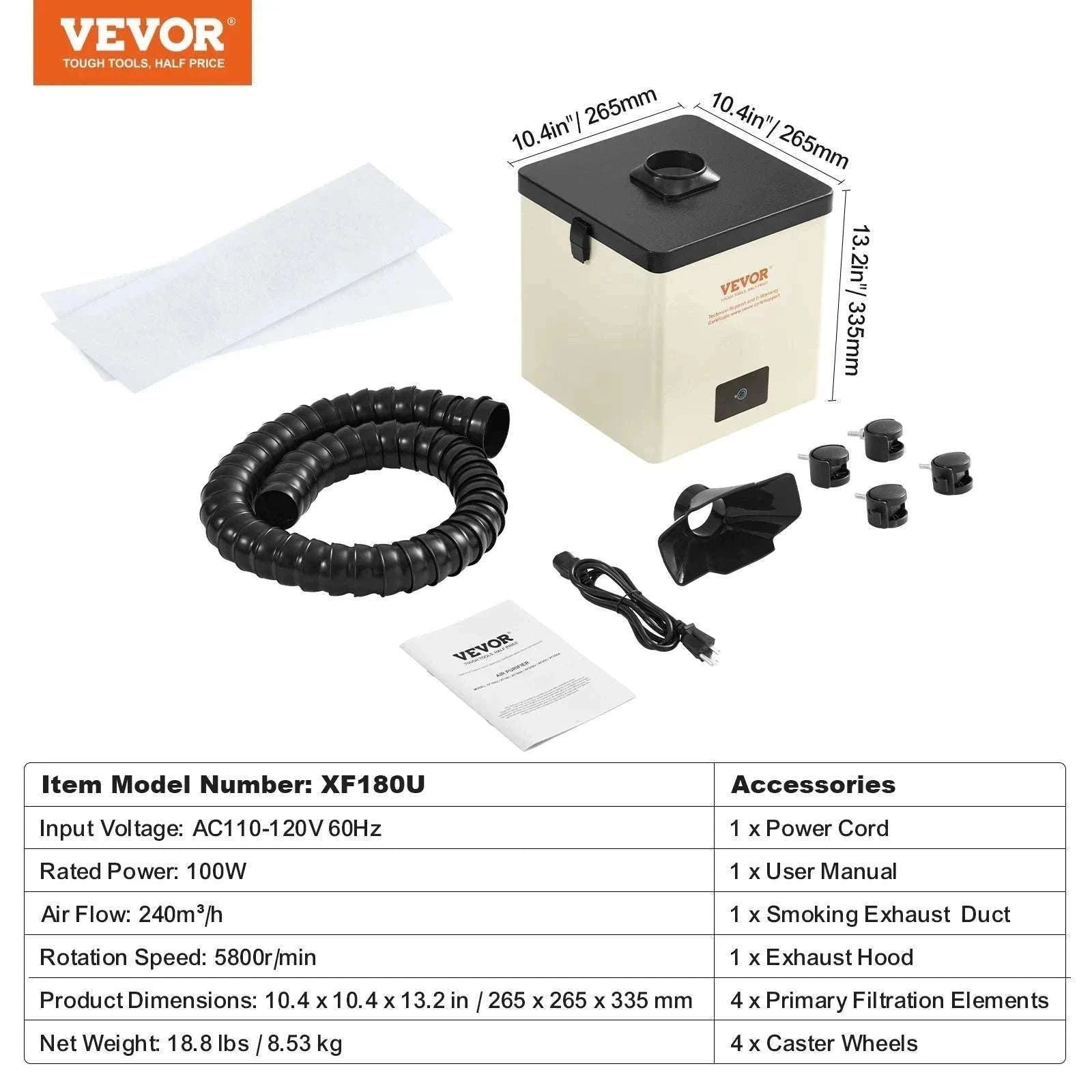 Solder Fume Extractor 100W/150W 332m³/h Smoke Absorber-150W / CZECH REPUBLIC