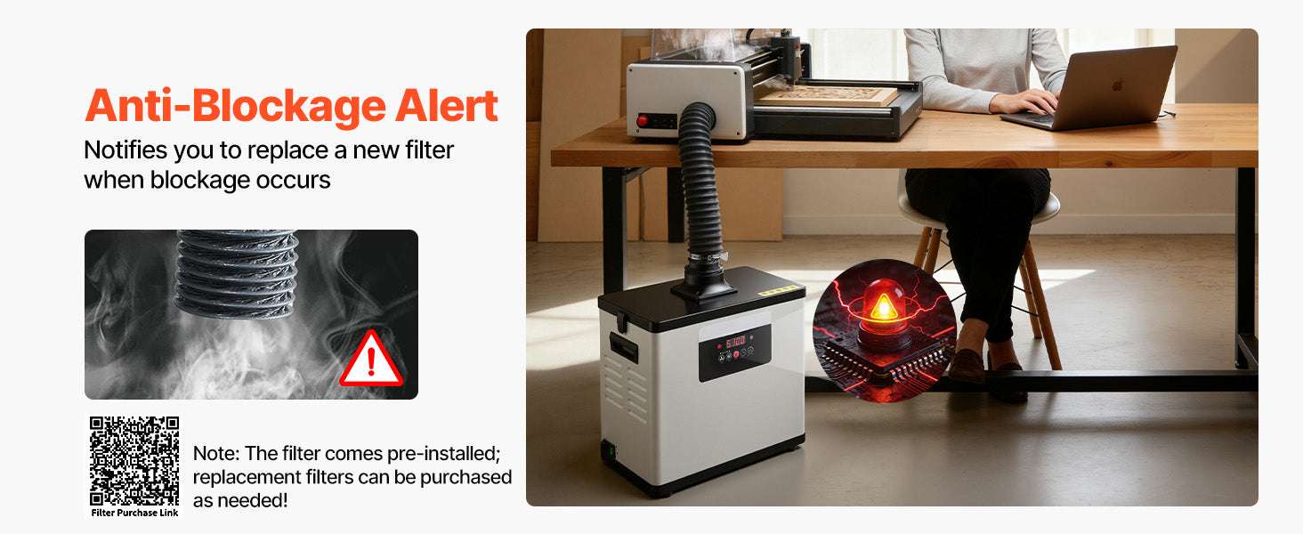 Solder Fume Extractor 510 m³/h with 4-Stage Filtration System-300 CFM / United States