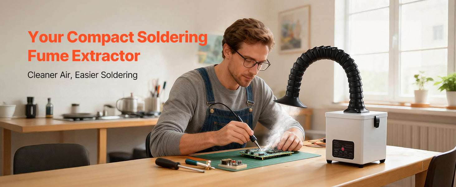 Solder Fume Extractor with 3-Stage Filtration & 180 m³/h Airflow-106 CFM / United States