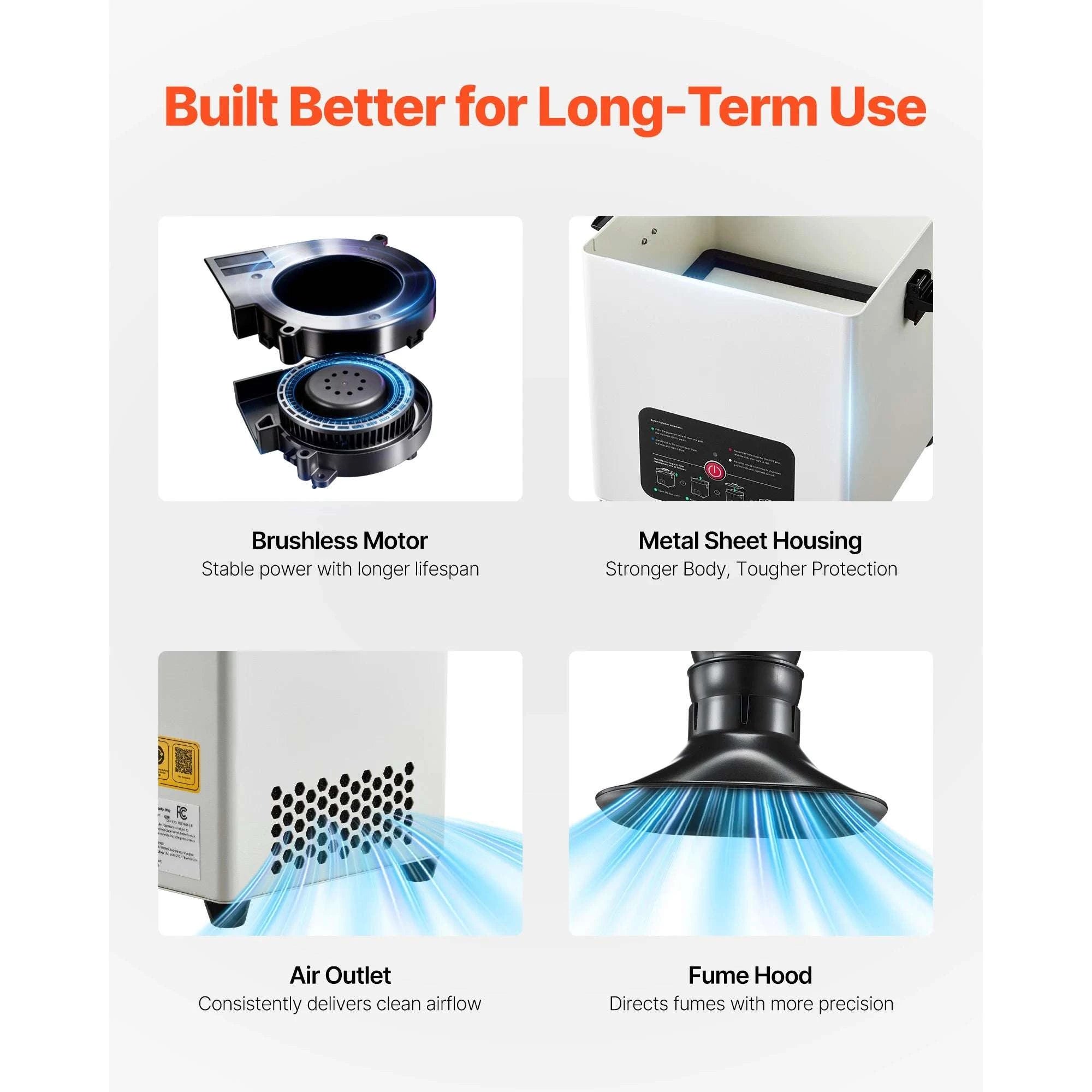 Solder Fume Extractor with 3-Stage Filtration & 180 m³/h Airflow-106 CFM / United States