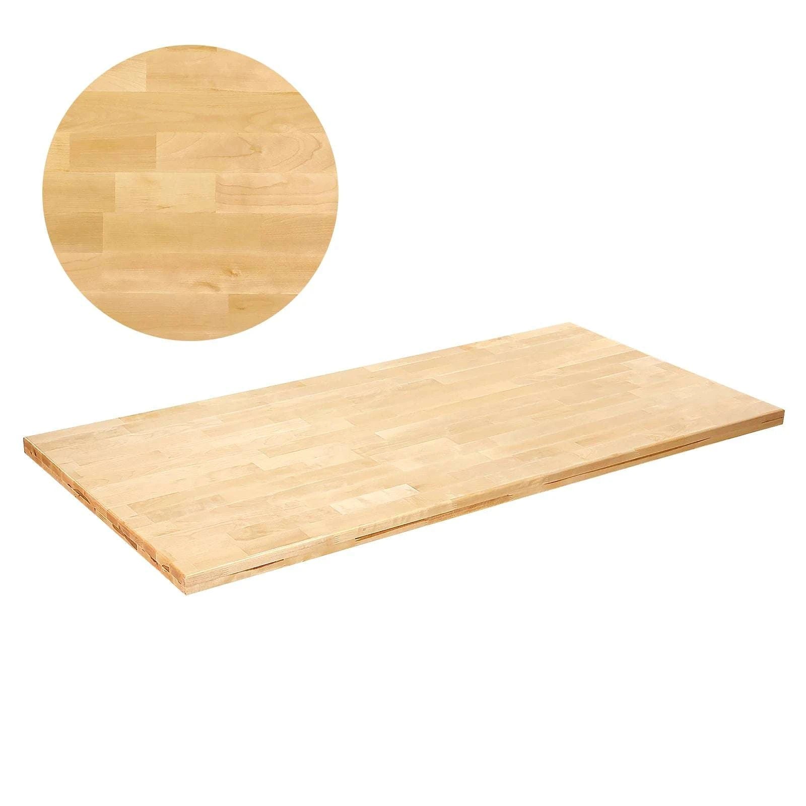 Solid Maple Wood Table Top Desktop 1.5" Thick 330 lb Capacity-