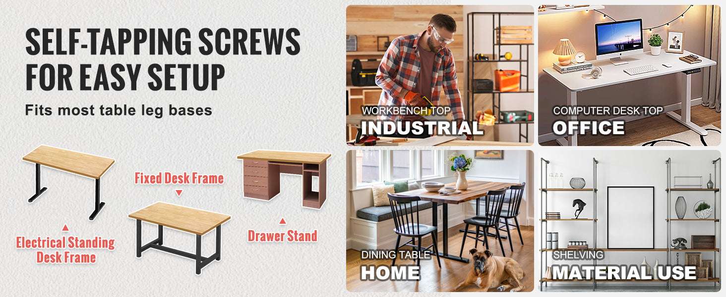 Solid Maple Wood Table Top Desktop 1.5" Thick 330 lb Capacity-