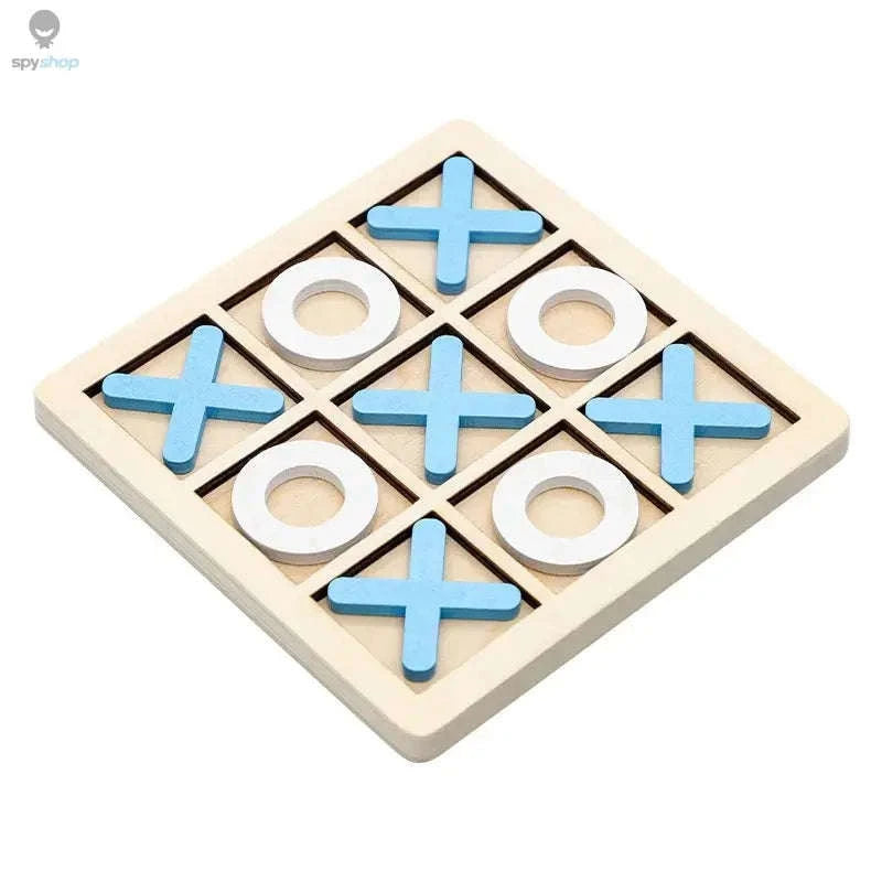 Solid Wooden Tic Tac Toe Board Game-Orange