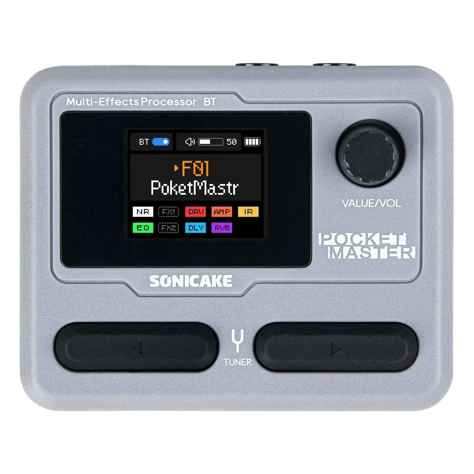 SONICAKE Pocket Master Multi-Effects Guitar Pedal with App Control-White / United States