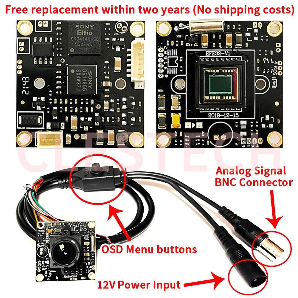 Sony Effio CCTV Camera Module Kit 800TVL LowLux 0.001lux-ONLY Module 25mm / 800TVL / PAL