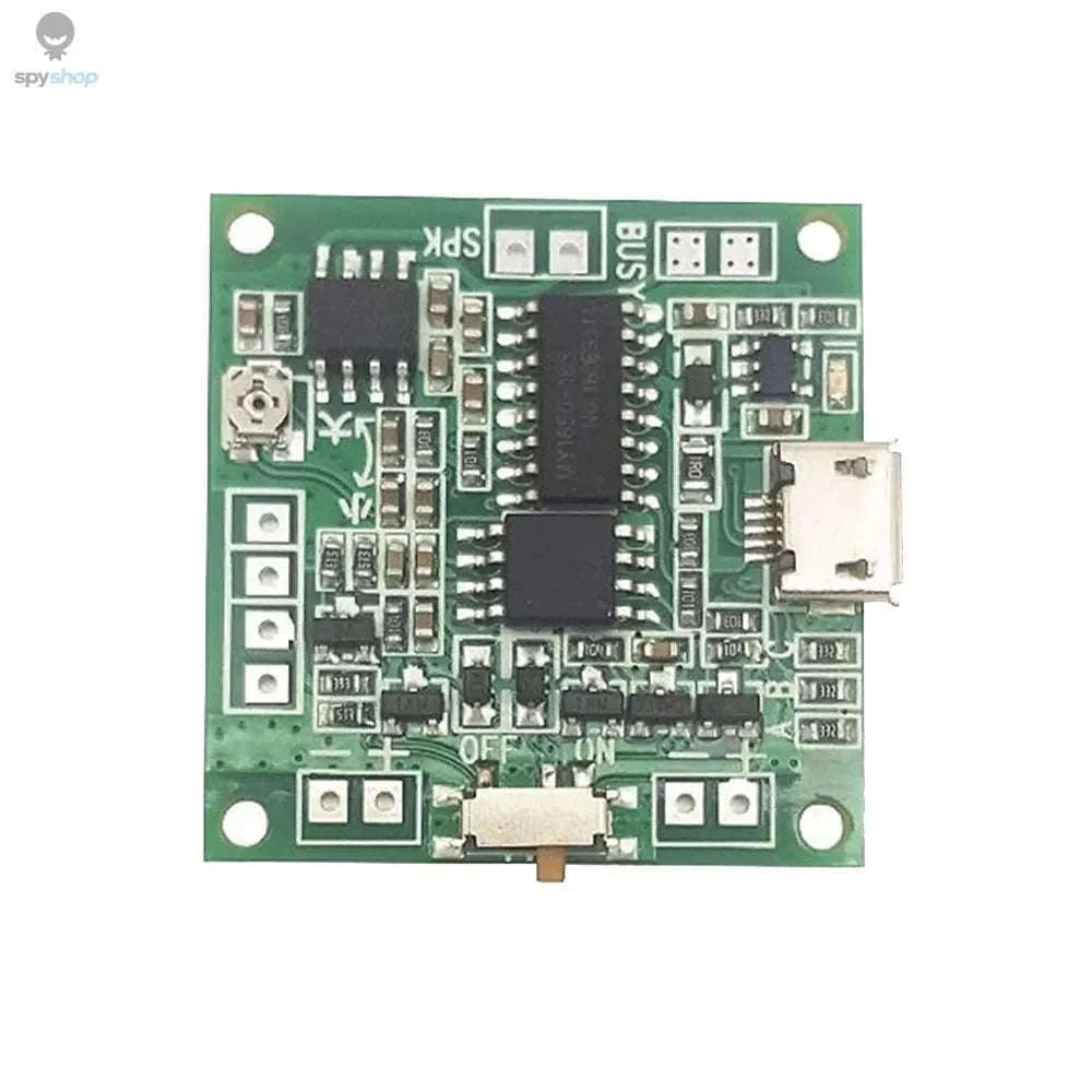 Sound Recorder Module with MP3/WAV Playback and Button Control-