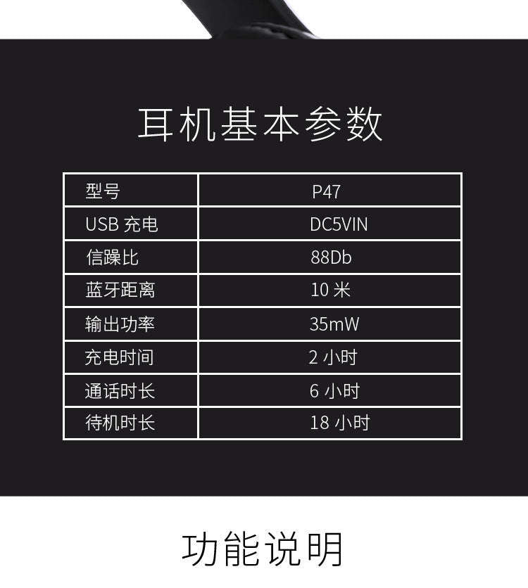 SoundStream P47 Wireless Headset-Blue