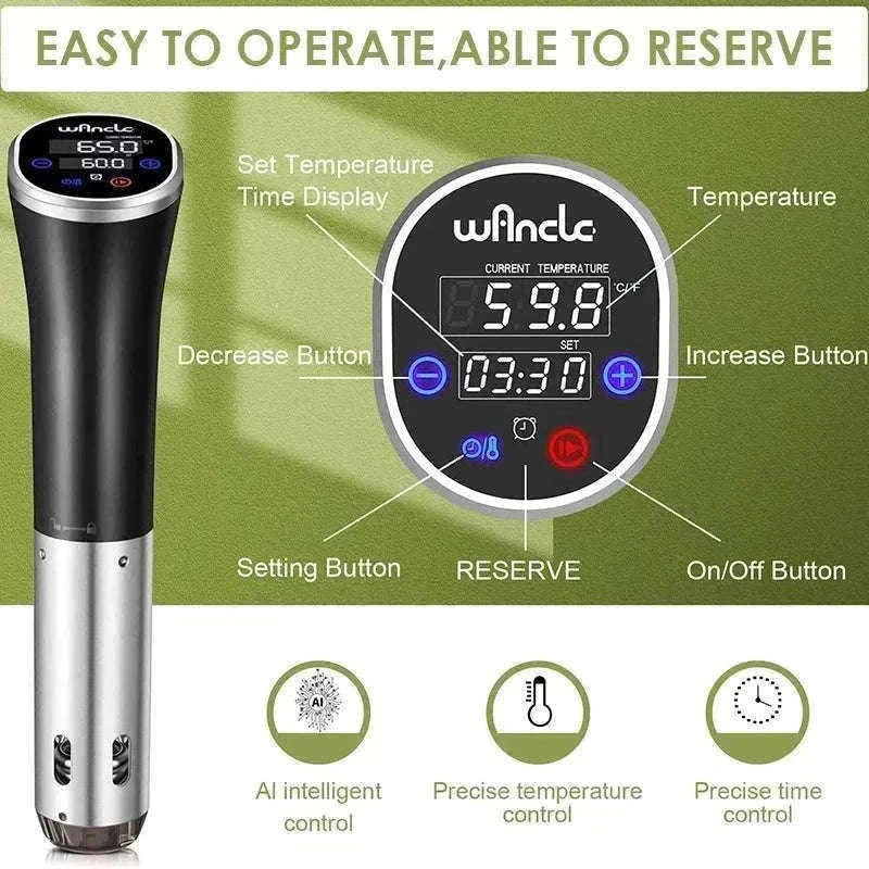 Sous Vide Immersion Circulator 1100W Precision Cooker IPX7 Waterproof-M820 / EU
