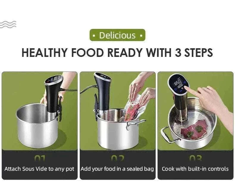 Sous Vide Immersion Circulator 1100W Precision Cooker IPX7 Waterproof-M820 / EU