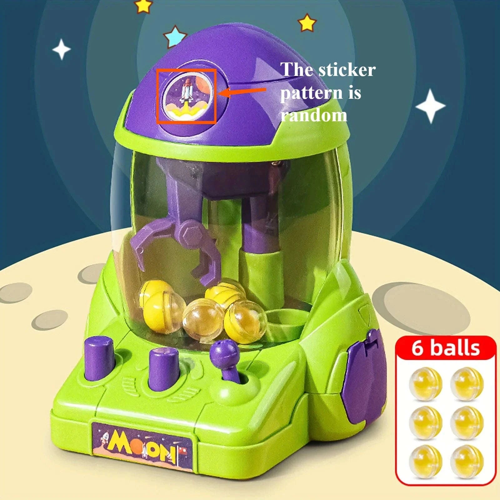 Space Rocket Crawler Toy with Ball Pincer and Egg Twister-Green-2set