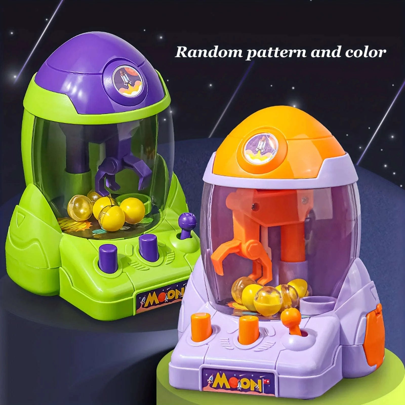 Space Rocket Crawler Toy with Ball Pincer and Egg Twister-Green-2set