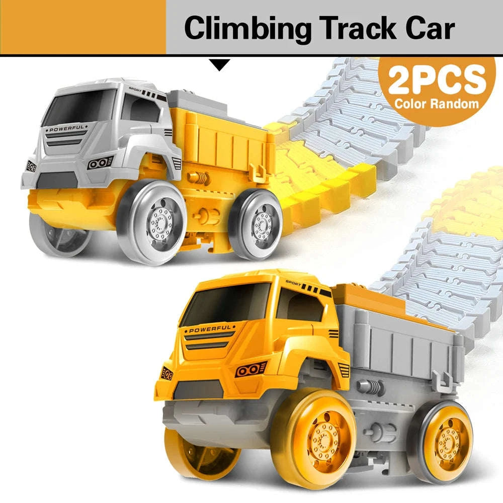 Space Track Toys Magic Climbing Engineering Race Car Track Set--185pcs-track set