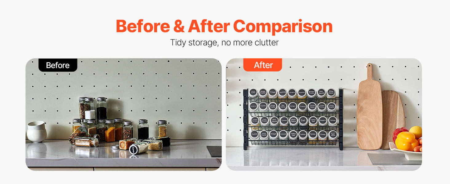 Spice Rack Organizer for Cabinet with 36 Empty Spice Jars, Lids, Labels and Funnel-6 Layers / CZECH REPUBLIC