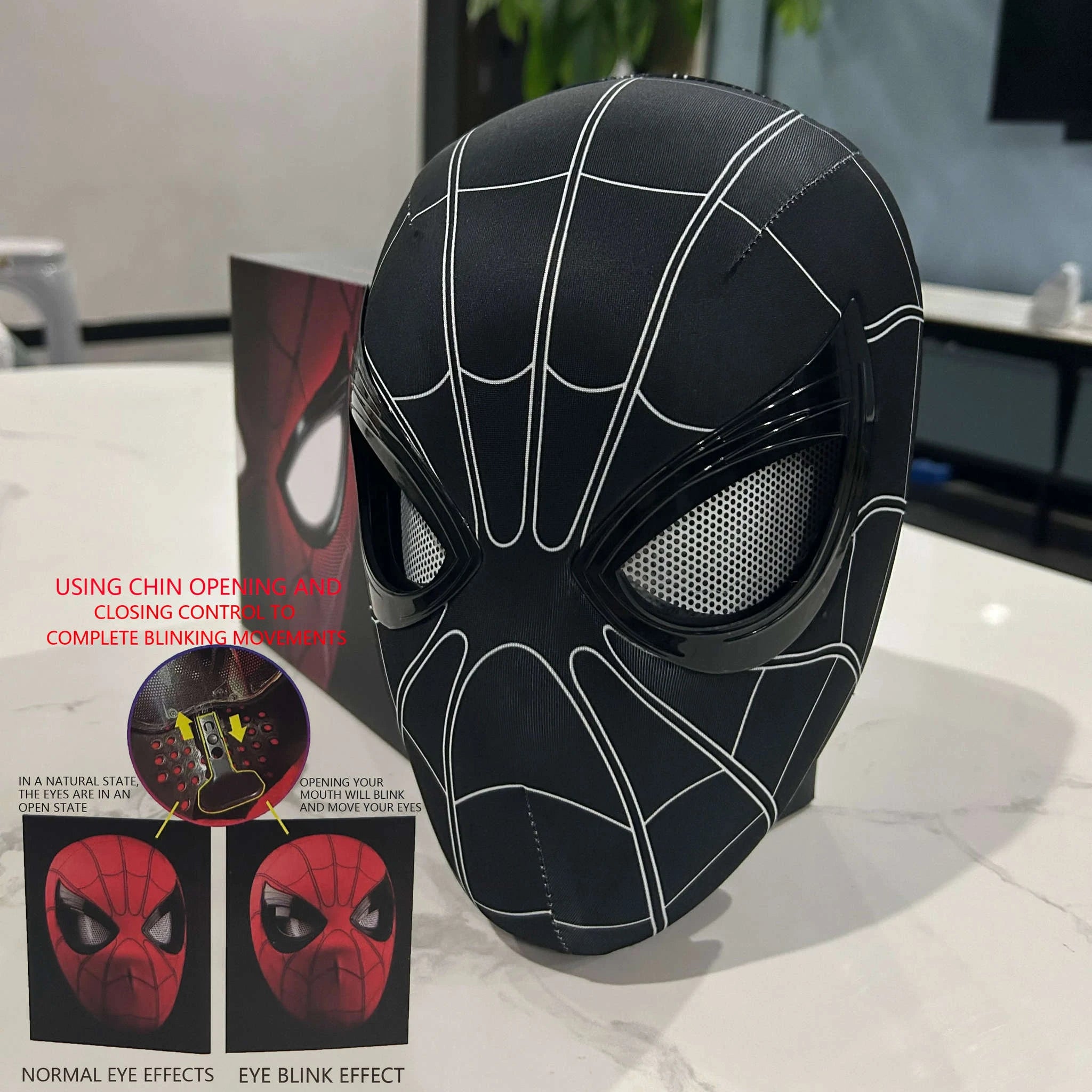 Spider Man Mobile Eye Electronic Mask with Remote Control-3D Line