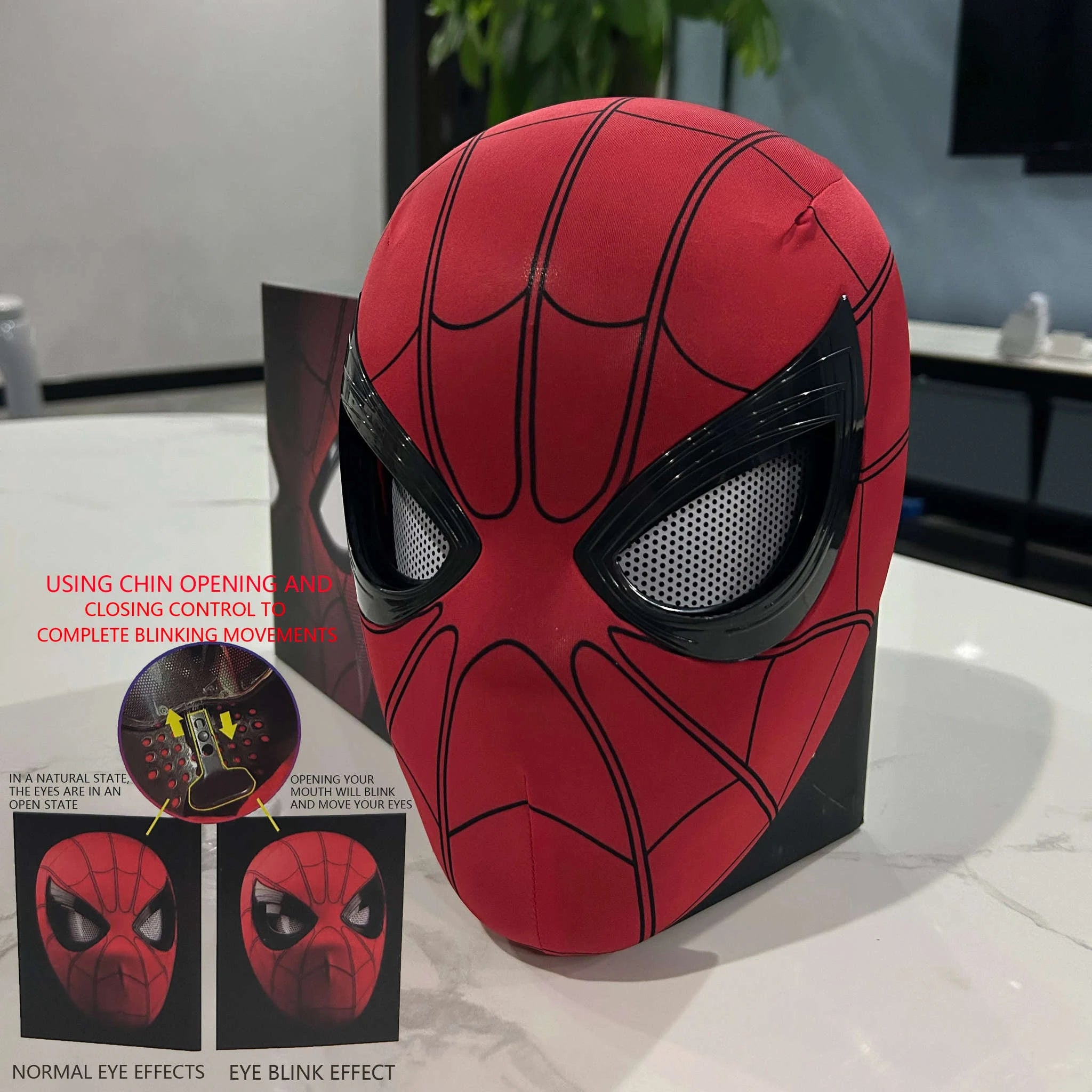 Spider Man Mobile Eye Electronic Mask with Remote Control-3D Line