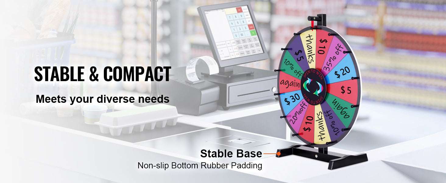 Spinning Prize Wheel with Stand or Tabletop 14 Slots Game-36 inch / Poland