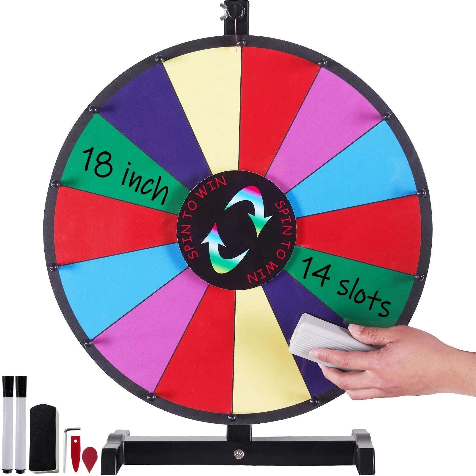 Spinning Prize Wheel with Stand or Tabletop 14 Slots Game-36 inch / Poland