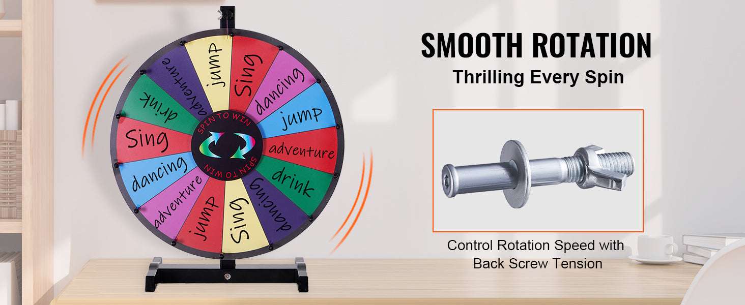 Spinning Prize Wheel with Stand or Tabletop 14 Slots Game-36 inch / Poland